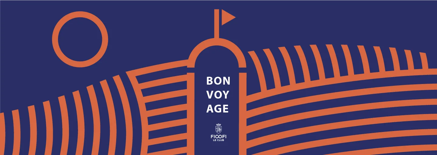 Illustrated FICOFI Club Voyage panorama with architecture and landscape